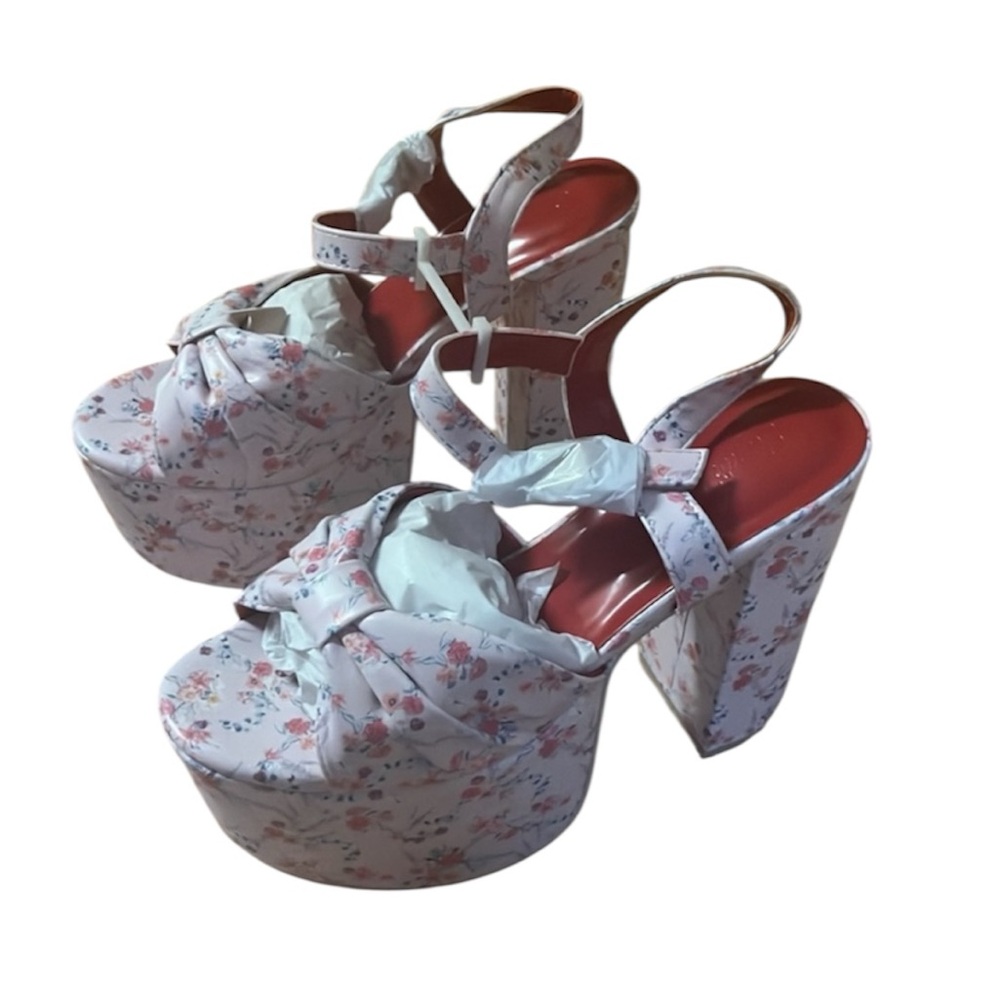 ‼️NWT‼️Dolls Kill X Sugar Thrillz Floral Platform Sandals Size 8 - Picture 2 of 8
